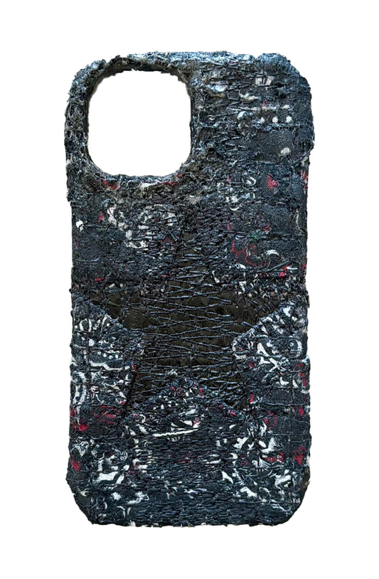 Boro iPhone 15 Case - Black/Red "Black Snakeskin Star Repaired"