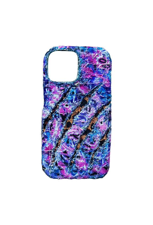 Boro iPhone 15 Case - Cheetah Claw Marks "Cotton Candy"
