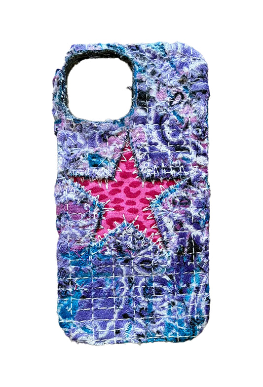Boro iPhone 15 Case - "Pink Leopard Star"