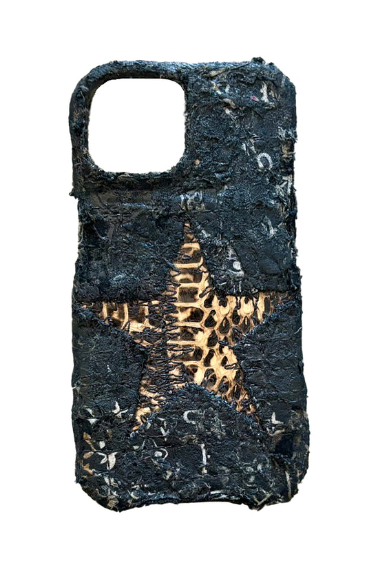 Boro iPhone 15 Case - "Black Python Star Repaired"