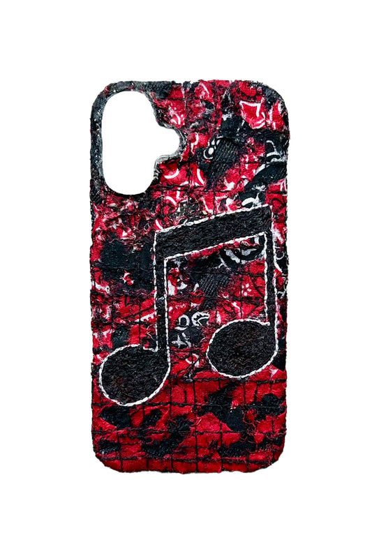 Boro iPhone 16 Plus Case - Red/Black "Music Note"