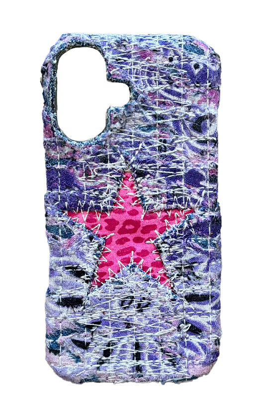 Boro iPhone 16 Case - Cotton Candy "Pink Cheetah Star Repaired"
