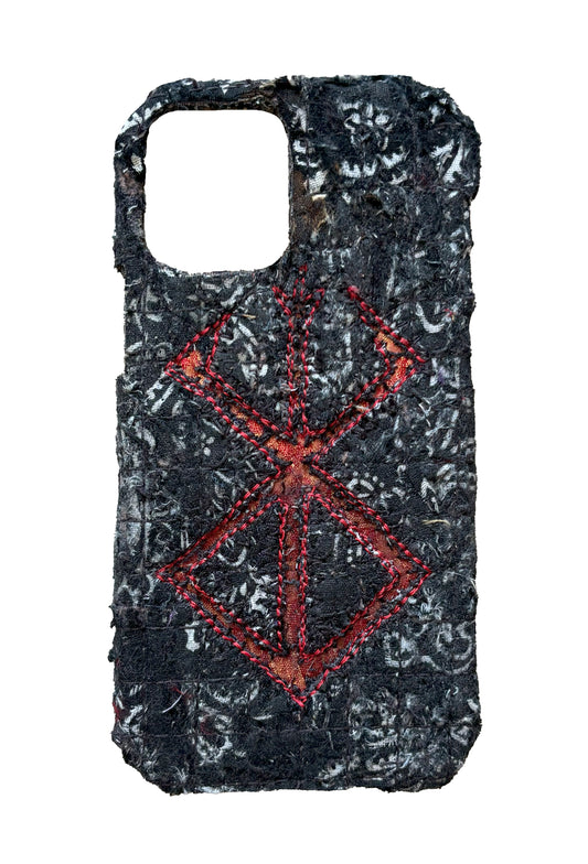 Boro iPhone 12/12 Pro Case - Black & Red Beserk