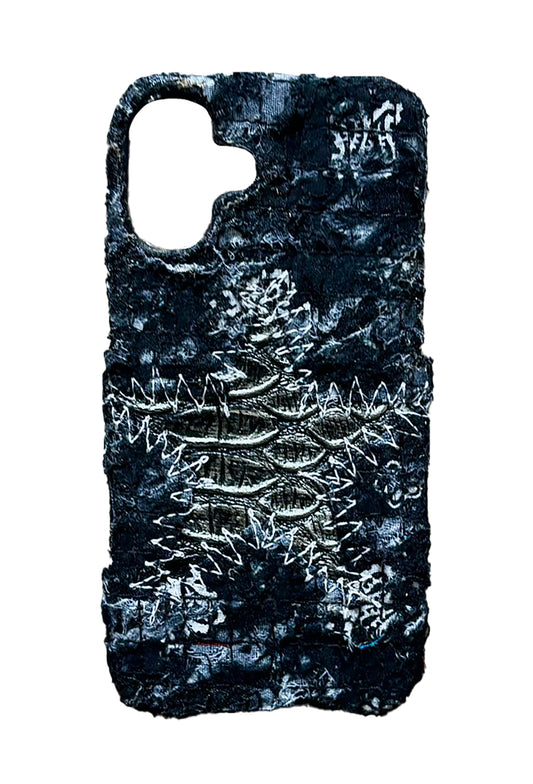 Boro iPhone 16 Plus Case - Grey-Scale "Dragon-Scale Star"