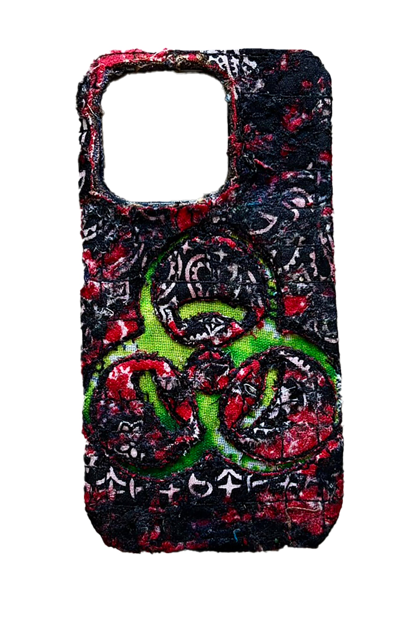 Boro iPhone 15 Pro Case - Red/Black "Radioactive"