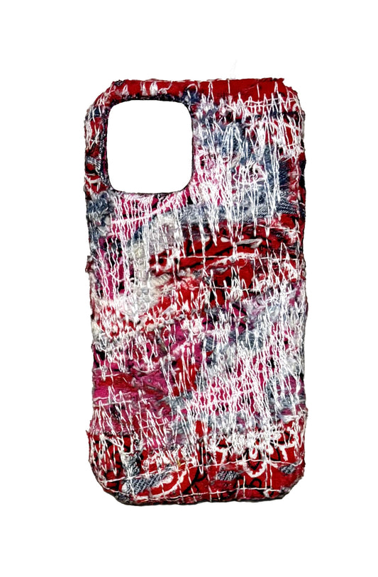 Boro iPhone 12/12 Pro Case - Repaired Red/Hot Pink