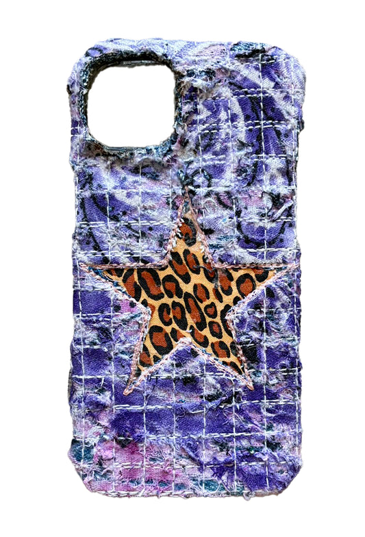 Boro iPhone 15 Plus Case - "Pink Cheetah Star"