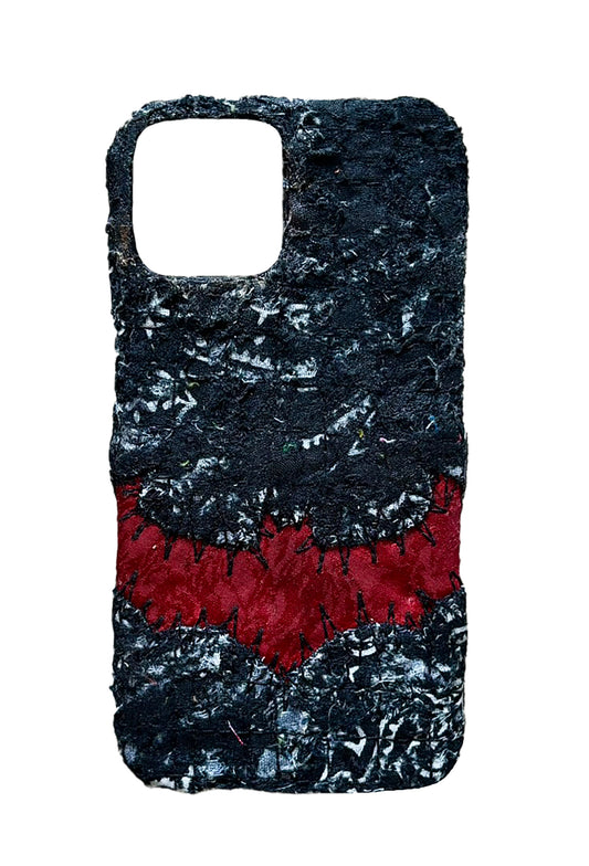 Boro iPhone 14 Case - Grey-Scale "Red Bat"