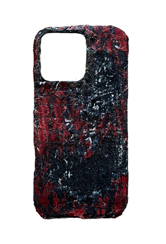 Boro iPhone 16 Pro Max Case - Black/Red Tiger "Repaired"