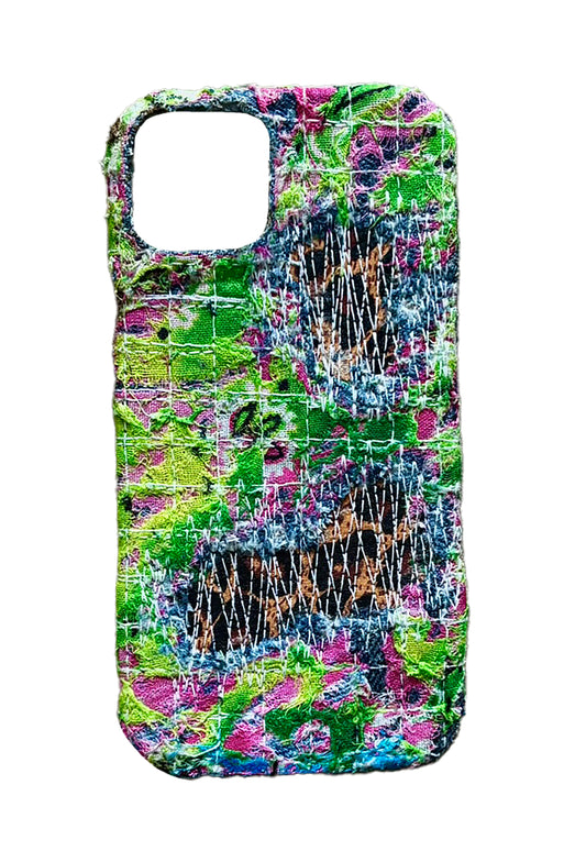 Boro iPhone 15 Plus Case - Psychedelic "Repaired Cheetah"