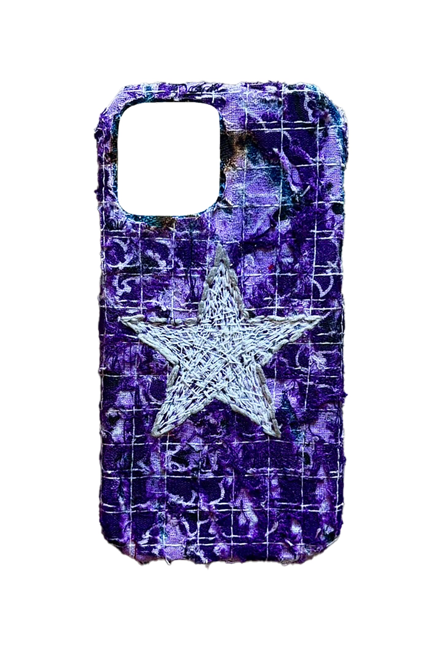 Boro iPhone 12/12 Pro Case - Purple Star Embroidery