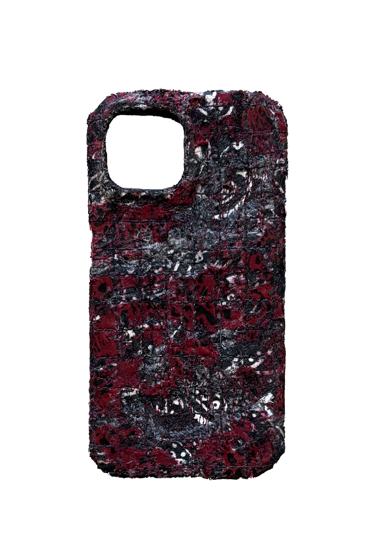 Boro iPhone 15 Case - Black/Bruised Red