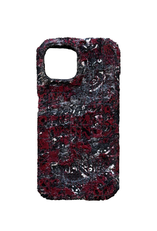 Boro iPhone 15 Case - Black/Bruised Red