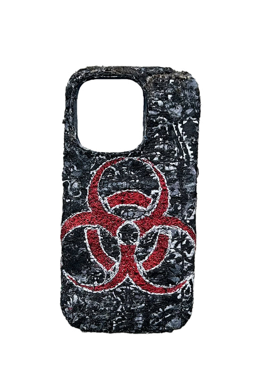 Boro iPhone 14 Pro Case - Black/Red Nuclear Symbol