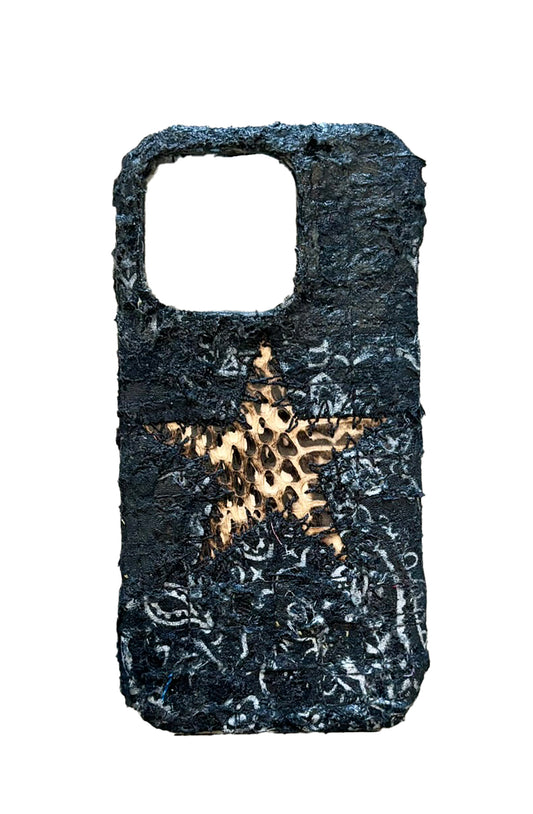 Boro iPhone 15 Pro Case - Black "Python Star"
