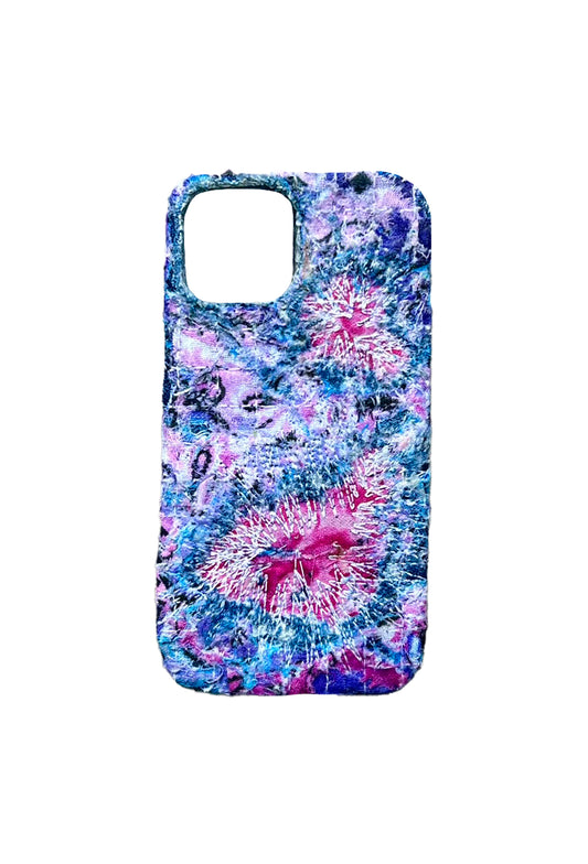 Boro iPhone 14 Case - Bloom Repaired "Cotton Candy"