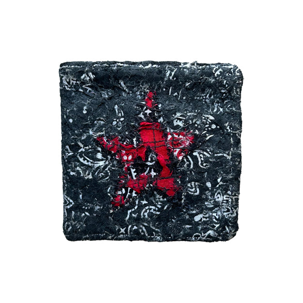 Boro Bi-Fold Wallet - Black with Red Star