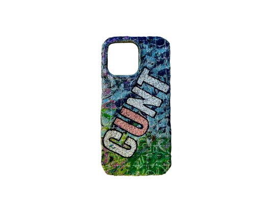 Boro iPhone 15 Pro Max Case -Green/Blue/Purple  "Cunt”