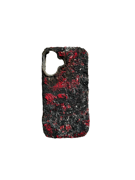 Boro iPhone 16 Case - Red Repaired “Bloom”
